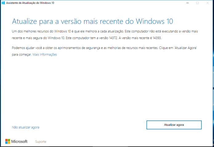 Iniciando a verificação do Assistente de Atualização do Windows 10 (Foto: Reprodução/Edivaldo Brito)
