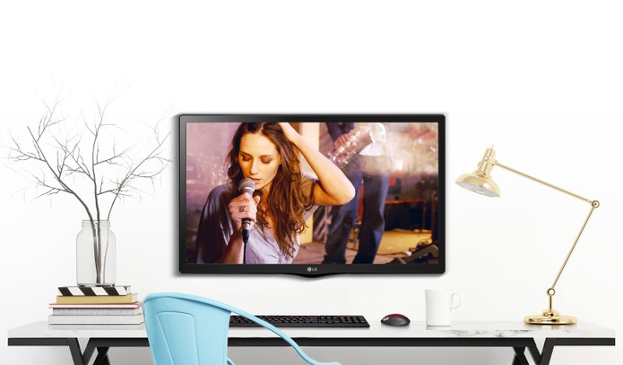 TV LED da LG oferece um painel de 24 polegadas com resolução em HD (Foto: Divulgação/LG)