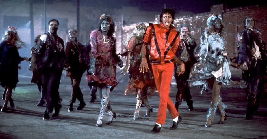 Cena do clipe de 'Thriller', do cantor Michael Jackson