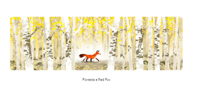 A raposa vermelha, ilustrada no doodle do Dia da Terra 2016, pode ser caçada em alguns países (Reprodução/Carol Danelli)