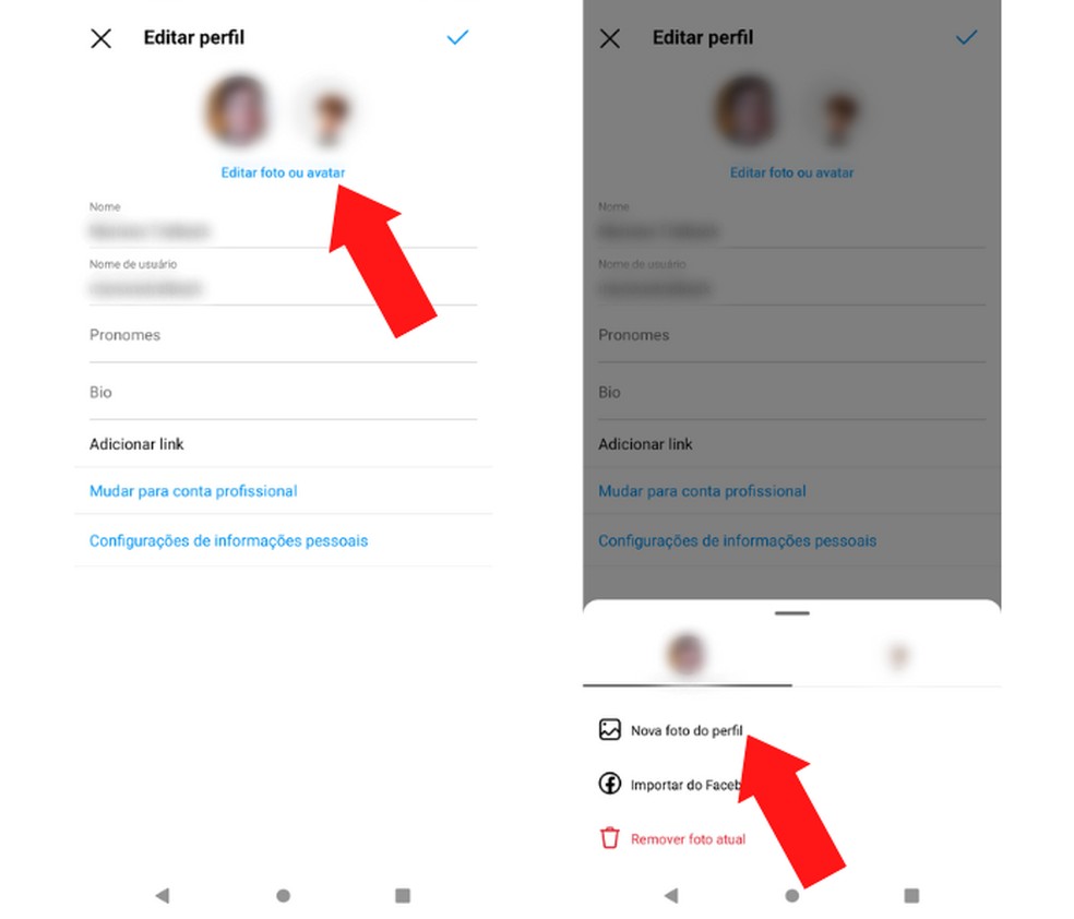 Seção “Editar perfil” reúne principais informações sobre os usuários do Instagram, como nome, pronomes e foto exibida — Foto: Reprodução/Mariana Tralback