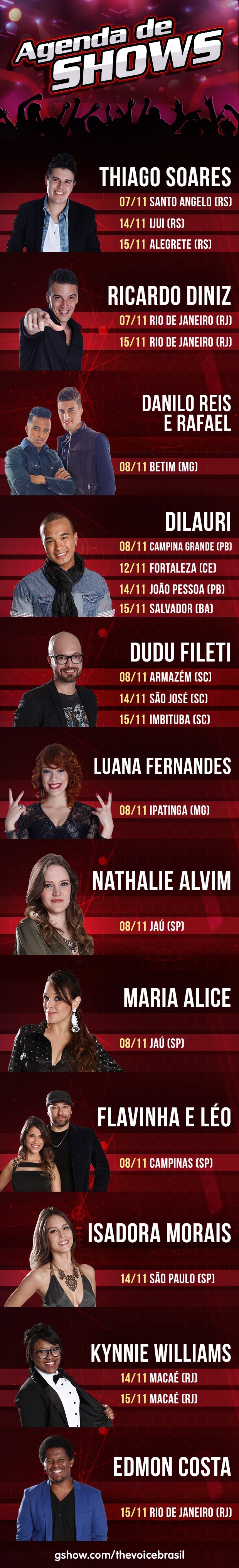 Agenda de shows vale este (Foto: The Voice Brasil)