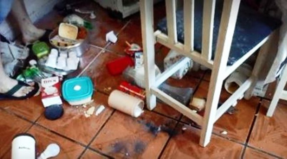 Acidente ocorreu na cozinha em Camboriú — Foto: Reprodução/ NSC TV