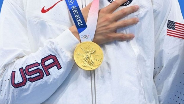 BBC- EUA terminou Olimpíada de Tóquio em primeiro lugar no quadro geral de medalhas, com 39 ouros (Foto: Getty Images via BBC)