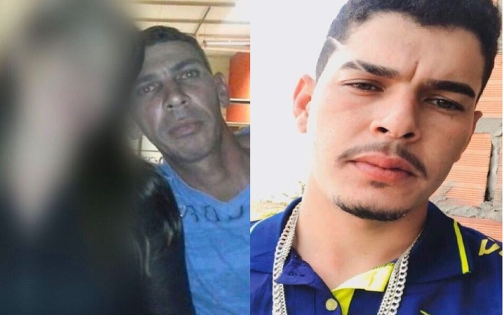 Suspeitos de matar jovem em Mineiros, Mauro Goulart De Melo e o filho dele, Wistein Correa Melo — Foto: Reprodução/TV Anhanguera