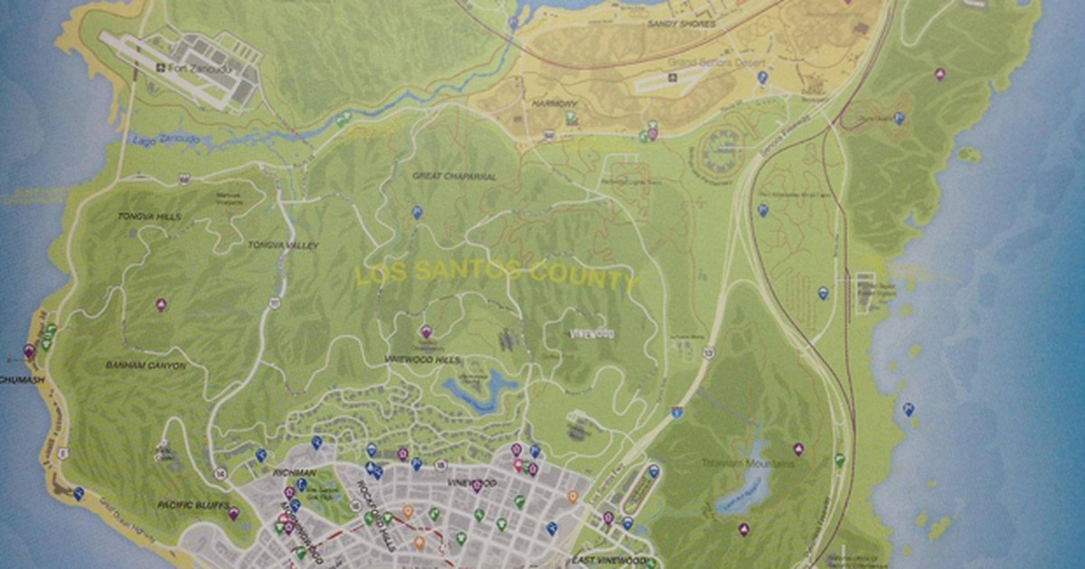 O suposto mapa de GTA V é enorme… Mas isso é bom?