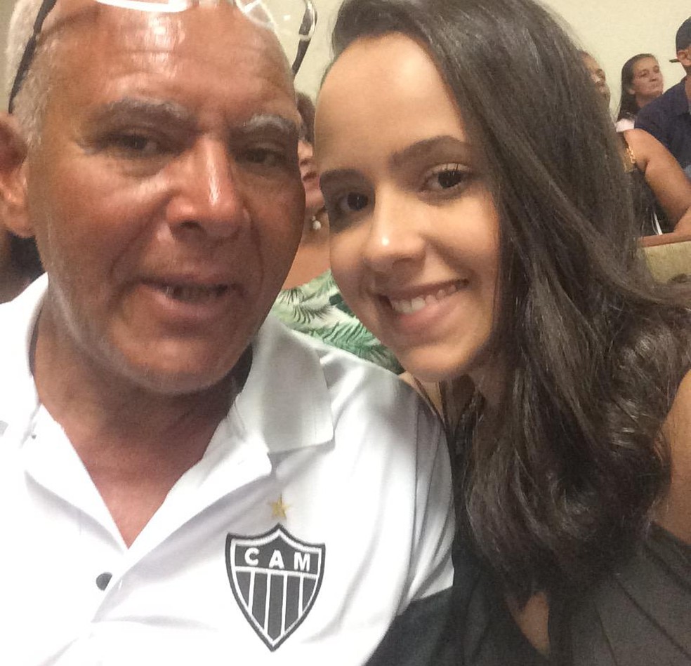 Sebastião, desaparecido em Brumadinho, e a filha Giselle — Foto: Henrique Coelho/G1