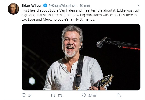 Rock, música e guitarras choram a morte do fenomenal Eddie Van