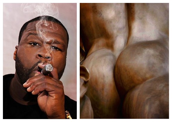 O rapper 50 Cent compartilhou uma foto de seu bumbum em protesto pelo não reconhecimento da série Power (Foto: Instagram)