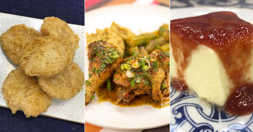 Card&Atilde;&iexcl;pio completo Dia dos Pais: Empanado de Frango, Frango com Quiabo e Pir&Atilde;&pound;o e sobremesa de Pudim de Queijo &acirc;?? Foto: TV Globo