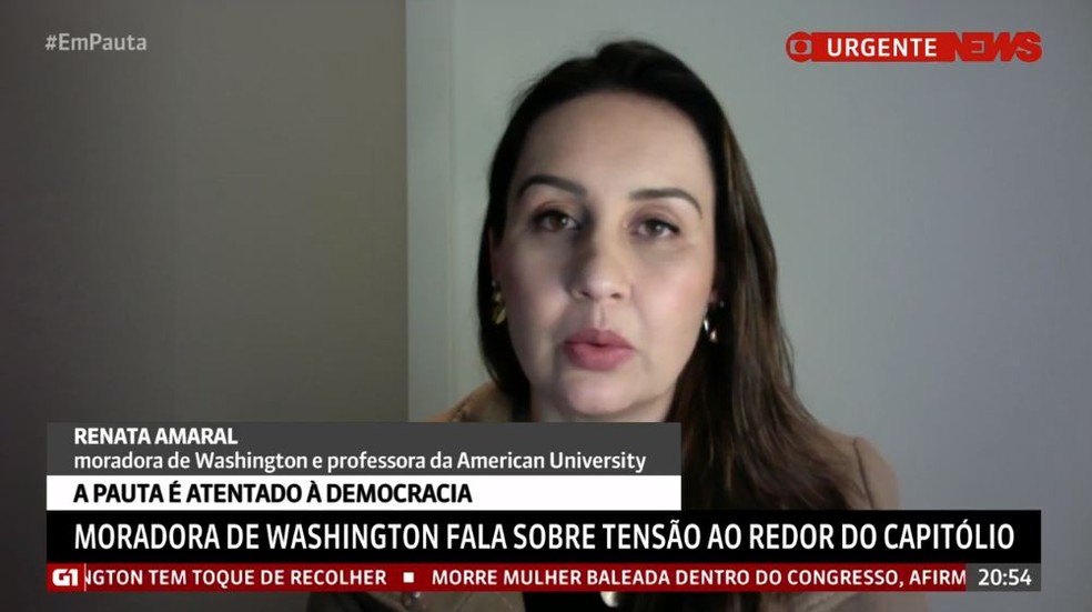 Professora de direito internacional, Renata Amaral, em entrevista à GloboNews — Foto: GloboNews/Reprodução