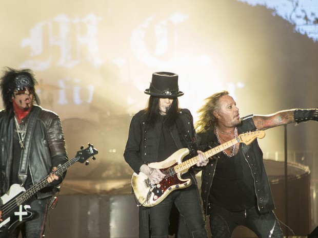 Mötley Crüe toca no Palco Mundo antes do Metallica (Foto: Luciano Oliveira/G1)