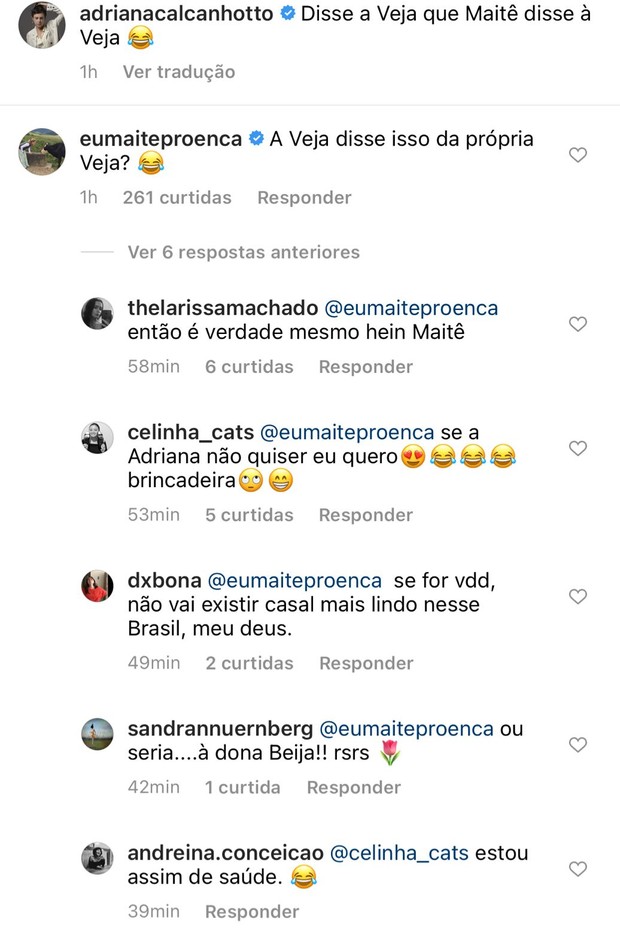 Ana Cañas e mais famosos e fãs repercutem suposto namoro de Maitê Proença e Adriana Calcanhoto (Foto: Reprodução/Instagram )