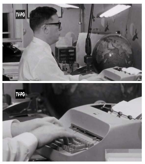 Isaac Asimov, um dos mestres da ficção científica e criador das famosas 3 leis da robótica, escreveu em máquinas datilográficas elétricas desde a juventude (Foto: Reprodução)