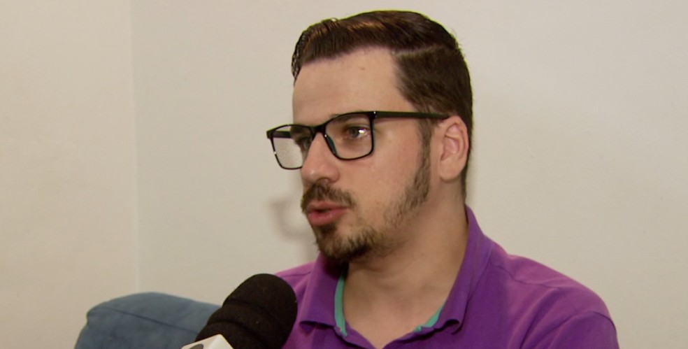 O estudante Felipe Martinez Gobato tenta vaga em São Carlos — Foto: Reprodução/EPTV