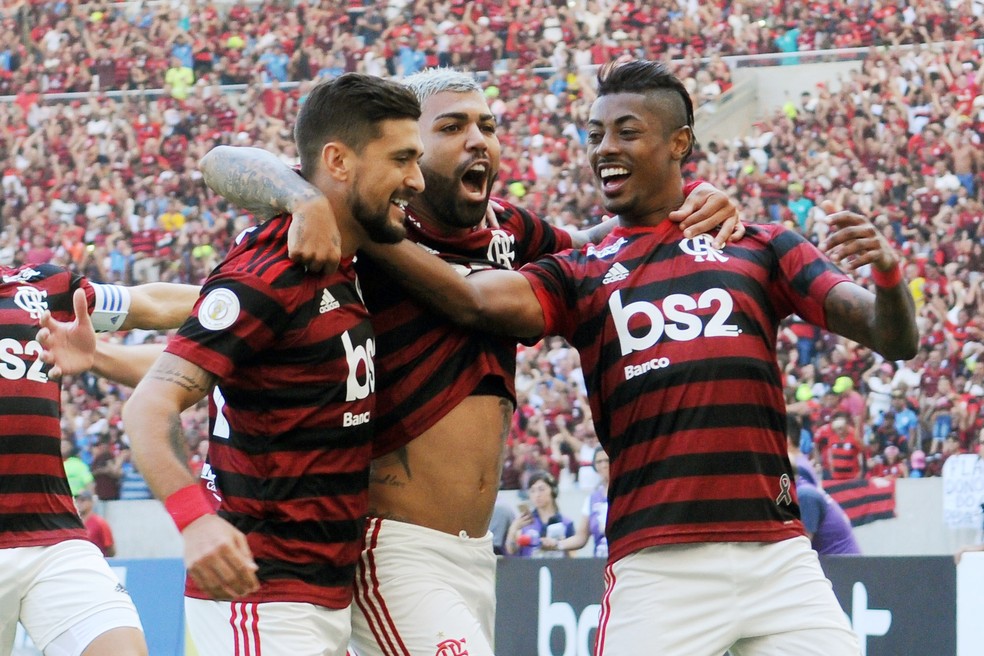 Arrascaeta, Gabigol e Bruno Henrique: três reforços de peso do Flamengo em 2019 — Foto: ANDRÉ DURÃO
