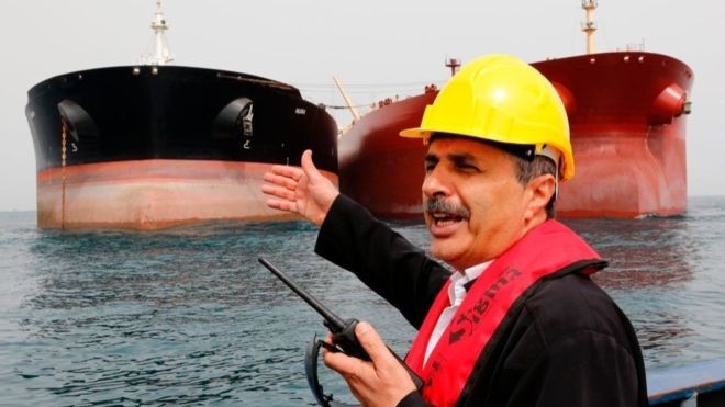 BBC: Embarcações petroleiras no golfo pérsico em imagem de arquivo (Foto: GETTY IMAGES VIA BBC)