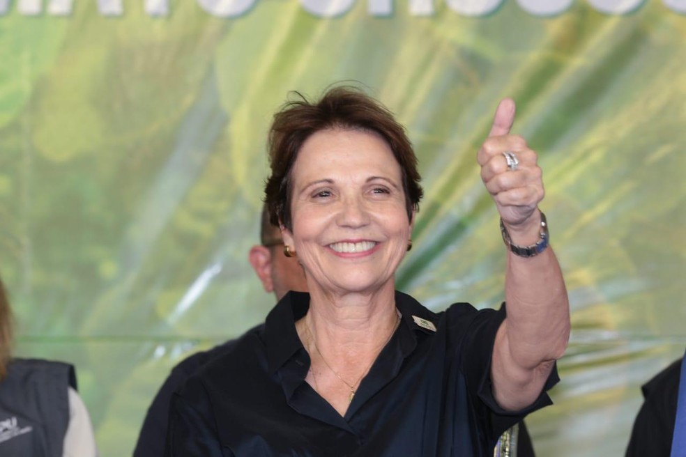 Tereza Cristina durante evento  — Foto: Assessoria/ Reprodução