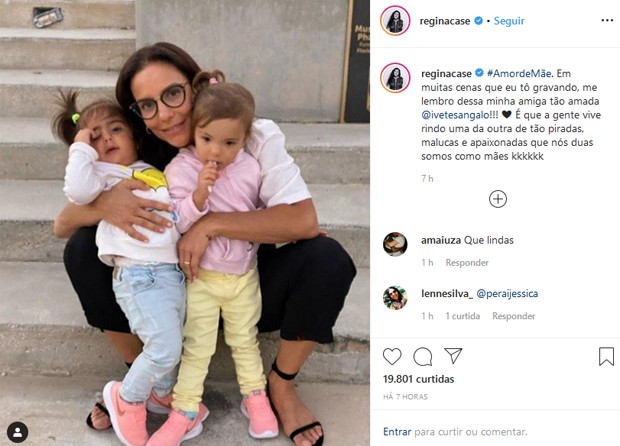 Regina Casé, a Lurdes de Amor de Mãe, diz que se inspira em Ivete Sangalo para o papel (Foto: Reprodução/Instagram)