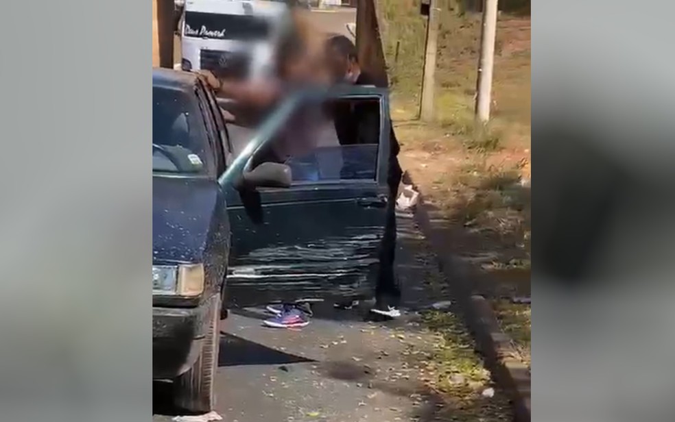 Corretor de imóveis é preso suspeito de pedir nudes a menores em troca de açaí e moedas de jogos online em Goiás — Foto: Reprodução/TV Anhanguera