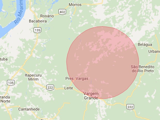 Réplica de tremor de 4,8 graus de magnitude volta a assustar moradores do Maranhão (Foto: Reprodução/obsis)
