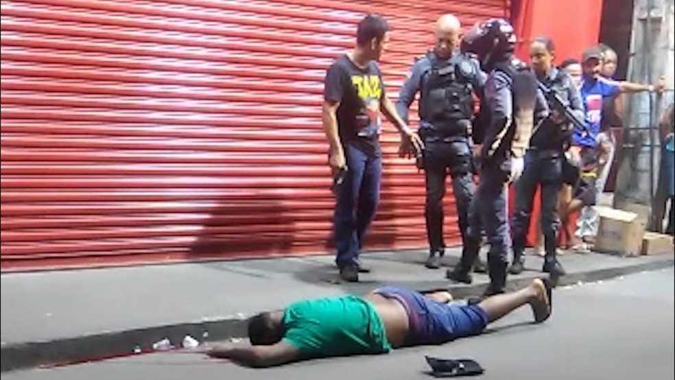 Criminoso é baleado após PM reagir a tentativa de assalto em São Luís — Foto: Reprodução/ Redes sociais