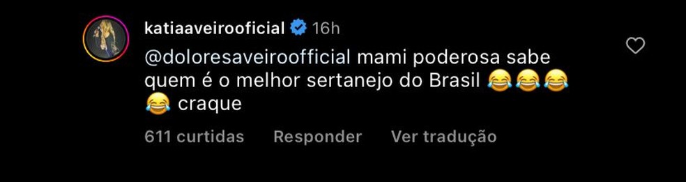 Katia Aveiro, irmã de CR7, também elogiou o cantor — Foto: Reprodução/Instagram