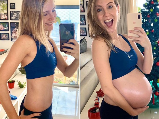 Marina Belluzzo mostra barrigão da gravidez (Foto: Reprodução/Instagram)