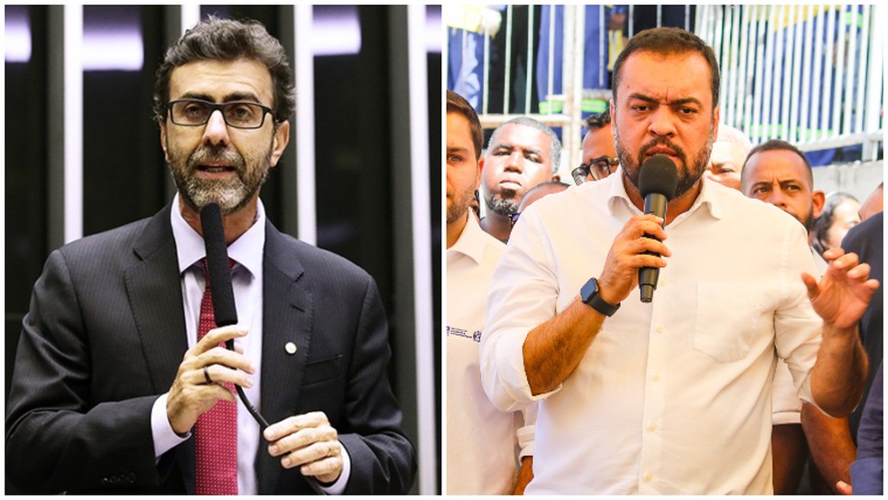 Marcelo Freixo e Claudio Castro — Foto: Reprodução