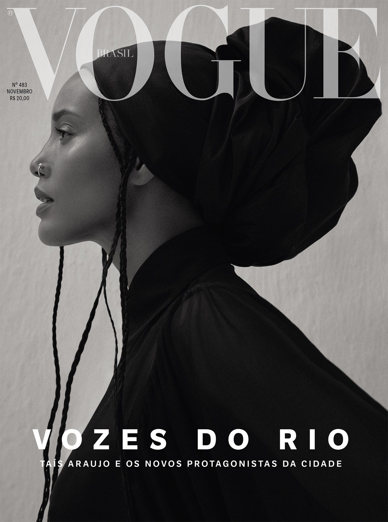 Taís Araújo na capa da Vogue Brasil de novembro (Foto: Zee Nunes/Arquivo Vogue)