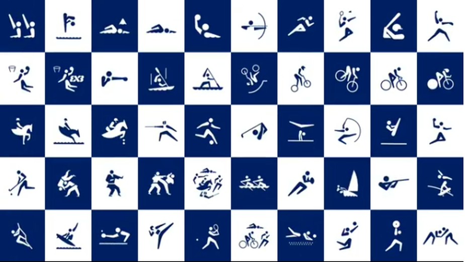 A 500 Dias Dos Jogos Olimpicos Toquio Apresenta Os Pictogramas Das Modalidades Olimpiadas Ge