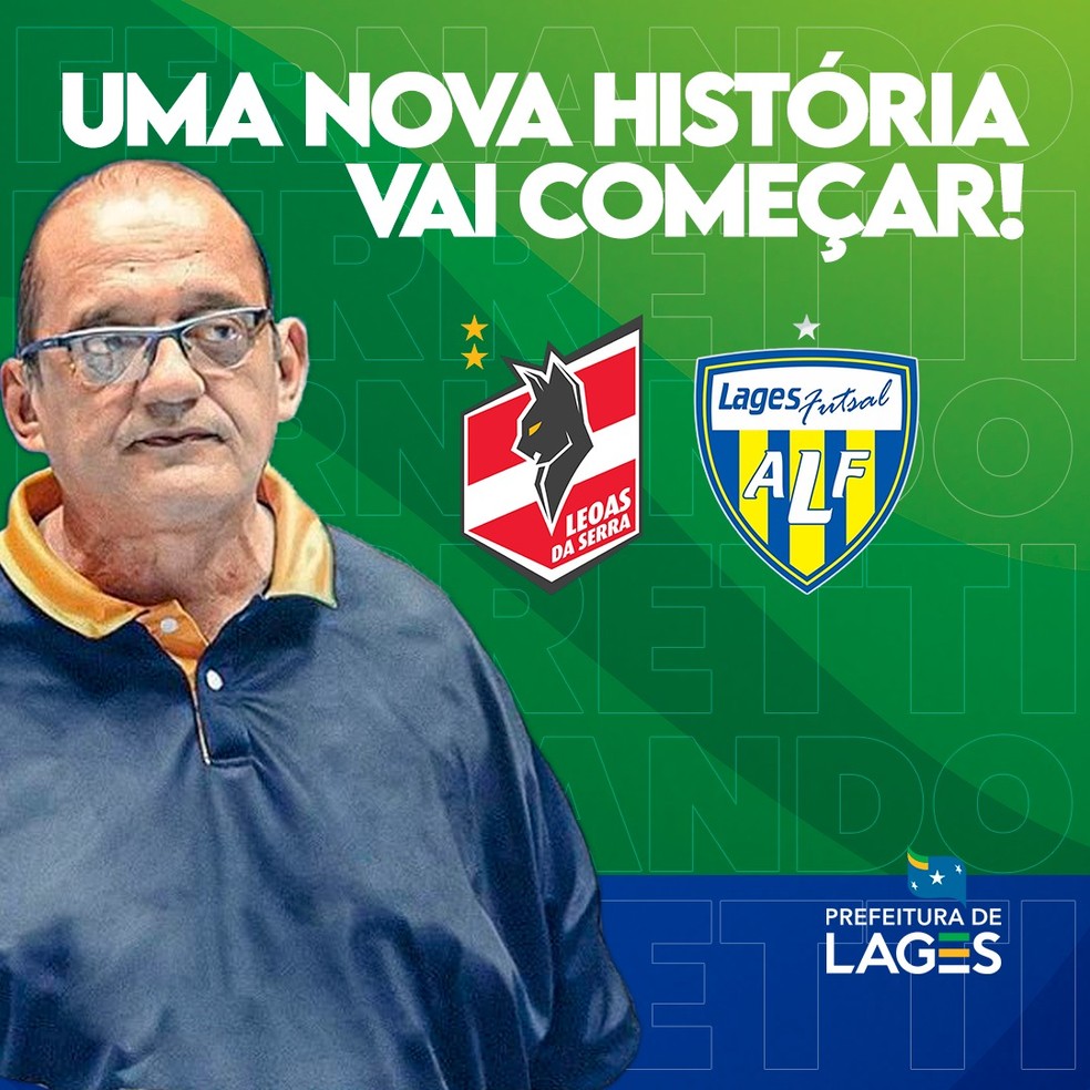 Fernando Ferretti coordenará o futsal de Lages-SC — Foto: Divulgação