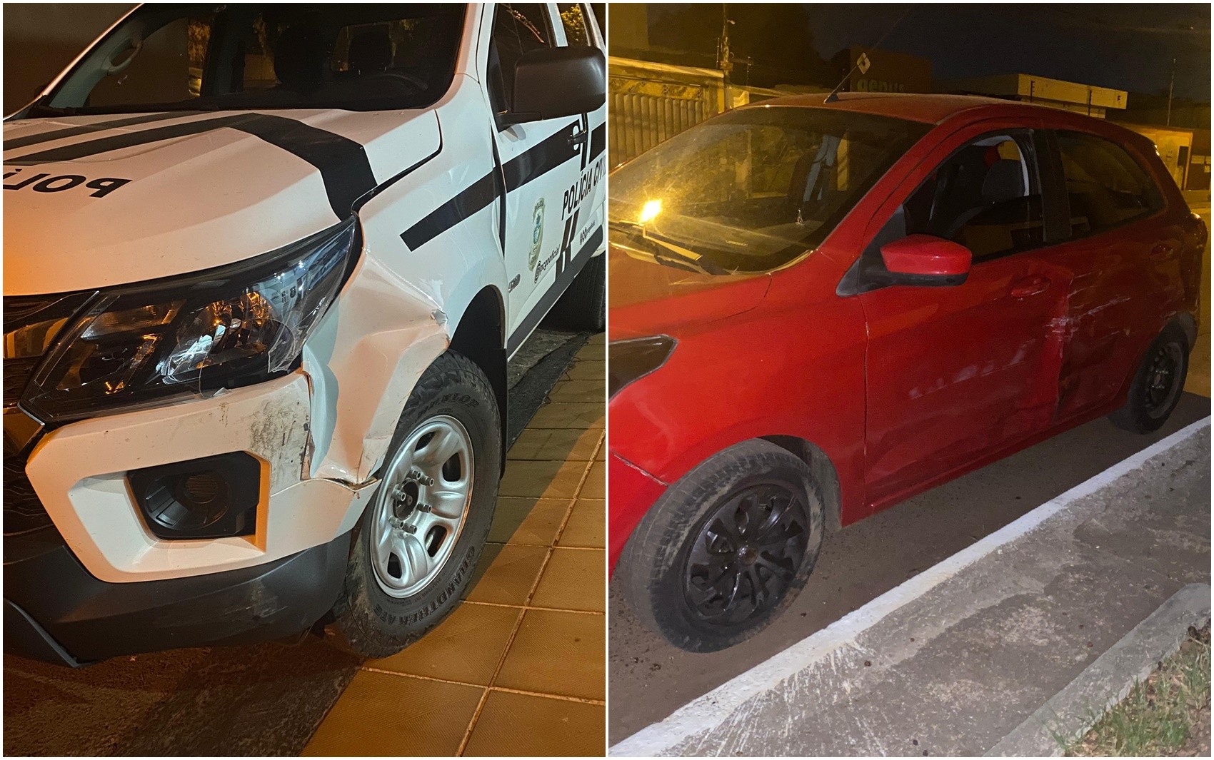 Vídeo mostra quando motorista bêbado bate em viatura e foge em alta velocidade por ruas de Goiás durante perseguição, diz polícia 
