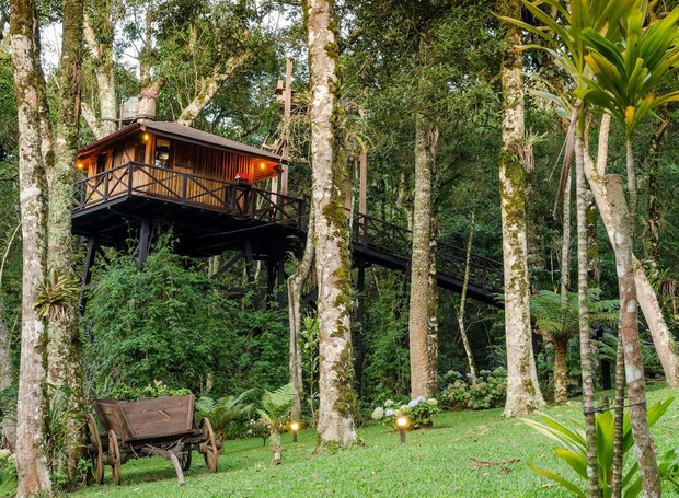 Casa na árvore nas montanhas, Monte Verde, Brasil (Foto: Airbnb/ Reprodução)
