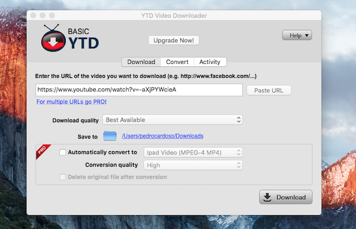 YTD Video Downloader grava em Full HD (Reprodução)