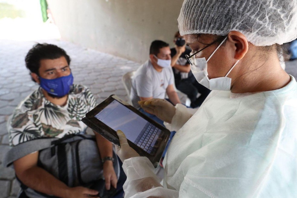 Profissionais da educação do Amazonas realizam testagem em massa desde 18 de agosto. — Foto: Divulgação/Secom