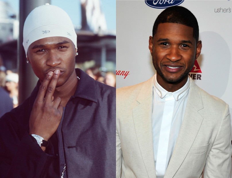 Em 1998, esse era o Usher com 36 anos. Mas, peraí? Na foto de 2014, ele está com a mesma cara e 16 anos mais velho! Qual o seu segredo? (Foto: Getty Images)