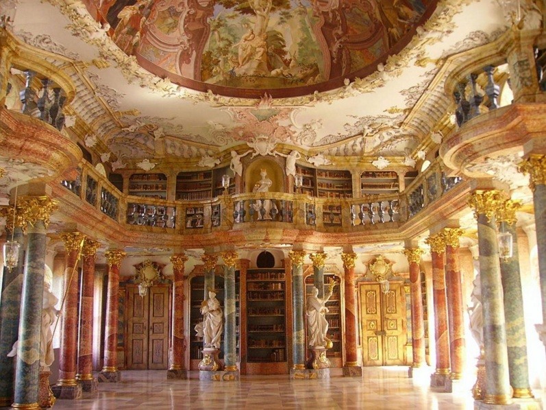 Biblioteca de Wiblingen, Alemanha (Foto: Divulgação)