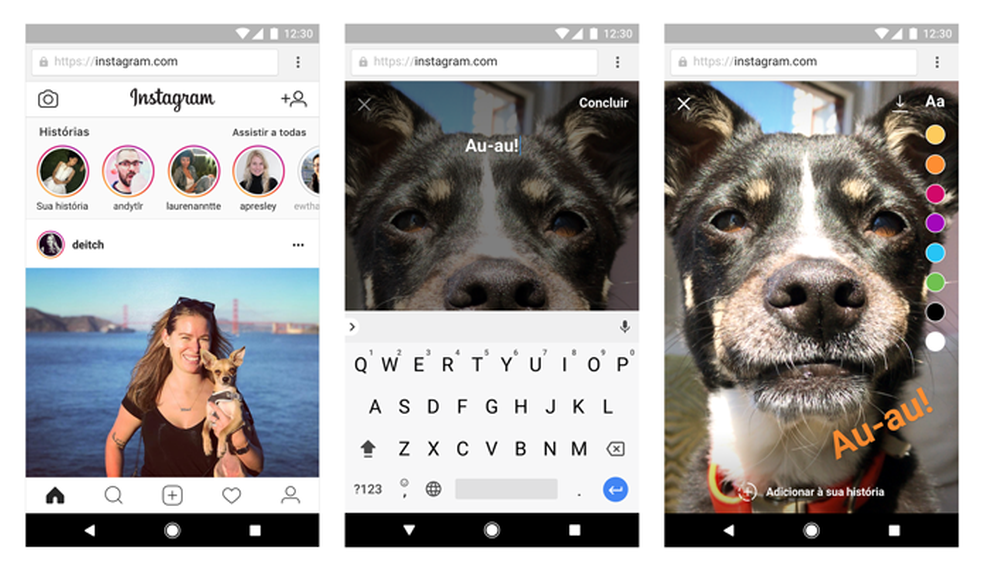 Instagram vai permitir criação de Stories a partir do site em smartphones (Foto: Reprodução/Instagram)
