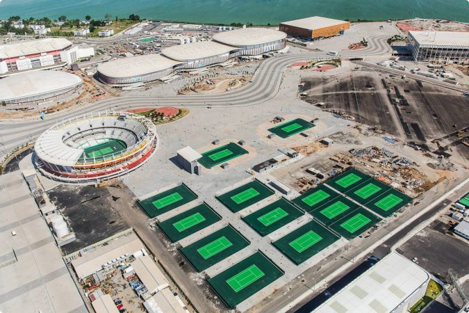 Parque Olímpico da Barra visto de cima: o complexo já está 95% pronto (Foto: Prefeitura do Rio)