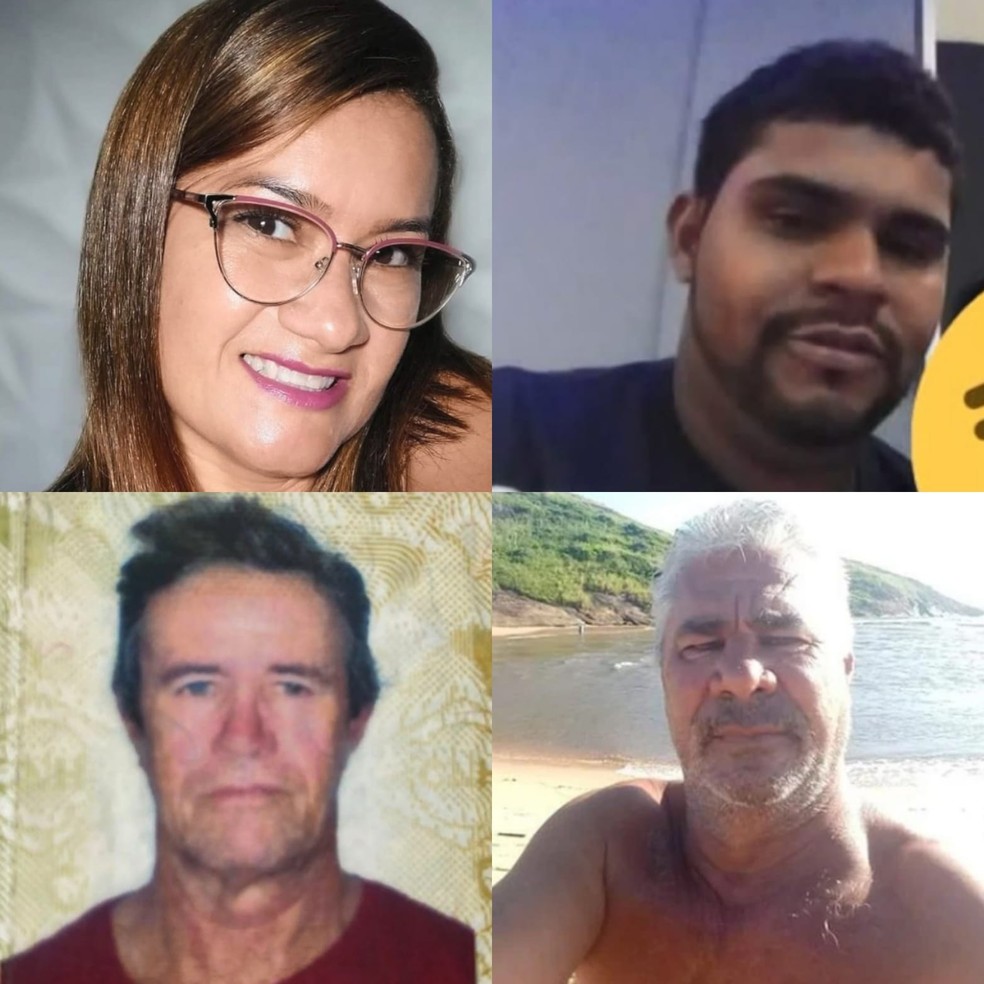 Quatro das cinco vítimas de chacina em Vila Velha — Foto: Reprodução/TV Gazeta