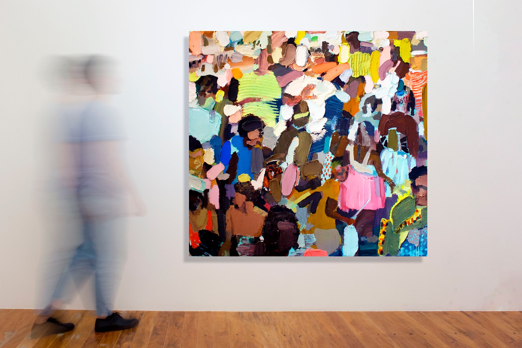 “Bloco” (2021), argamassa sobre tela, de Arthur Arnold, um dos artistas expostos no estande da Galeria Movimento na SP-Arte 2022  (Foto: SP-Arte / Divulgação)