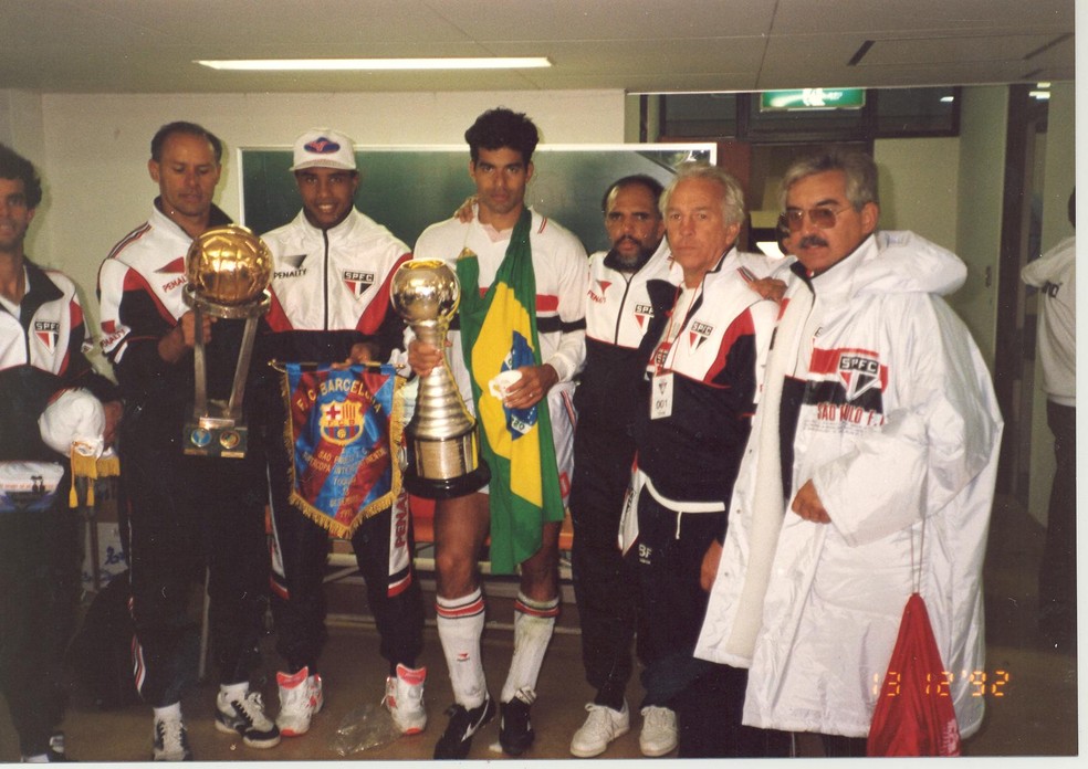 Raí, Gilmar, Valdir de Morais São Paulo Mundial 1992 — Foto: Arquivo Histórico SPFC