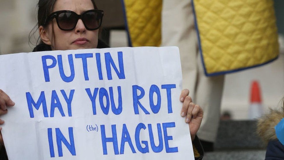 Apesar das acusações contra Putin em Haia, probabilidade de prisão por crimes de guerra na Ucrânia é mínima — Foto: Getty Images