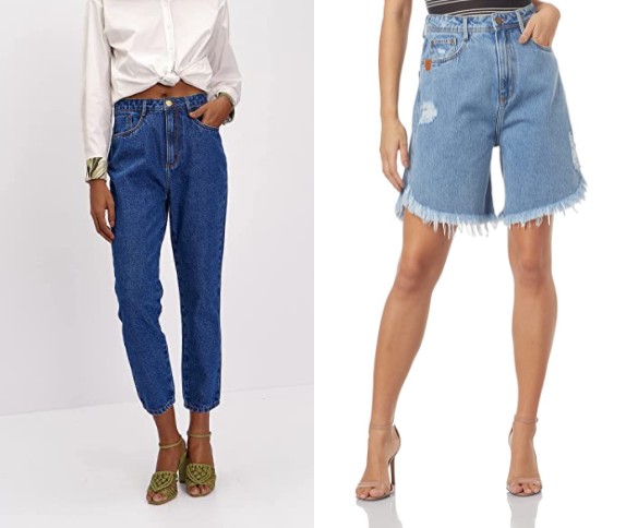 Calça jeans e bermuda (Foto: Reprodução)