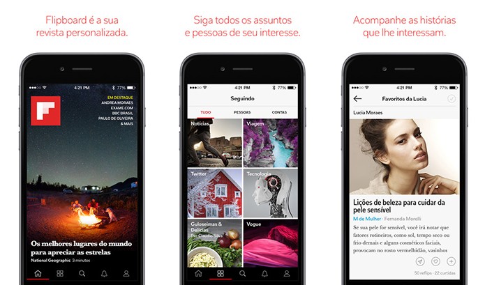 Flipboard é um aplicativo que transforma o seu celular em uma revista eletrônica (Foto: Divulgação/App Store)