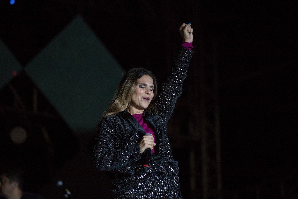 Aline Barros solta voz na Festa do Peão de Barretos 2019  — Foto: Ricardo Nasi / G1