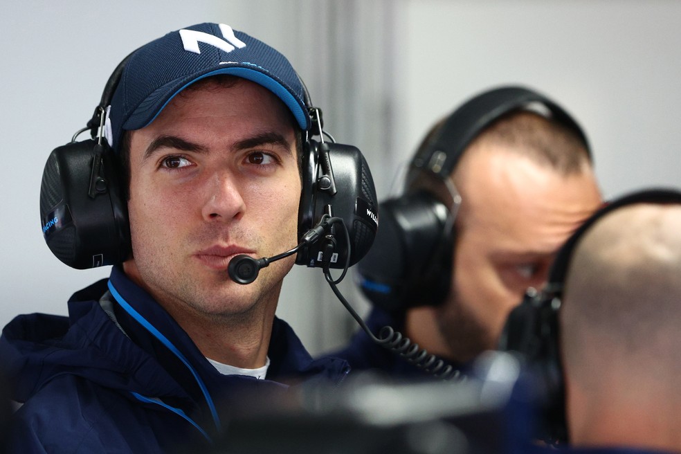 Nicholas Latifi, da Williams, é visto em treino para o GP do Japão — Foto: Clive Rose/Getty Images
