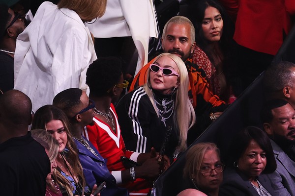 Madonna foi fotografada na arena em Nova York (Foto: Getty Images)