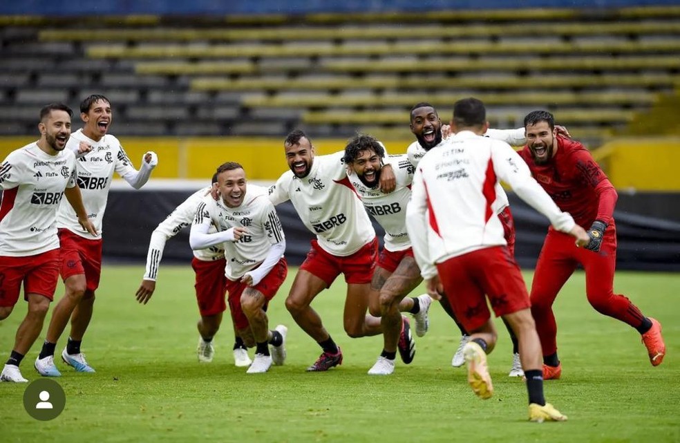 Flamengo no treinamento em Quito para estreia na Libertadores &mdash; Foto: Divulga&ccedil;&atilde;o / Flamengo